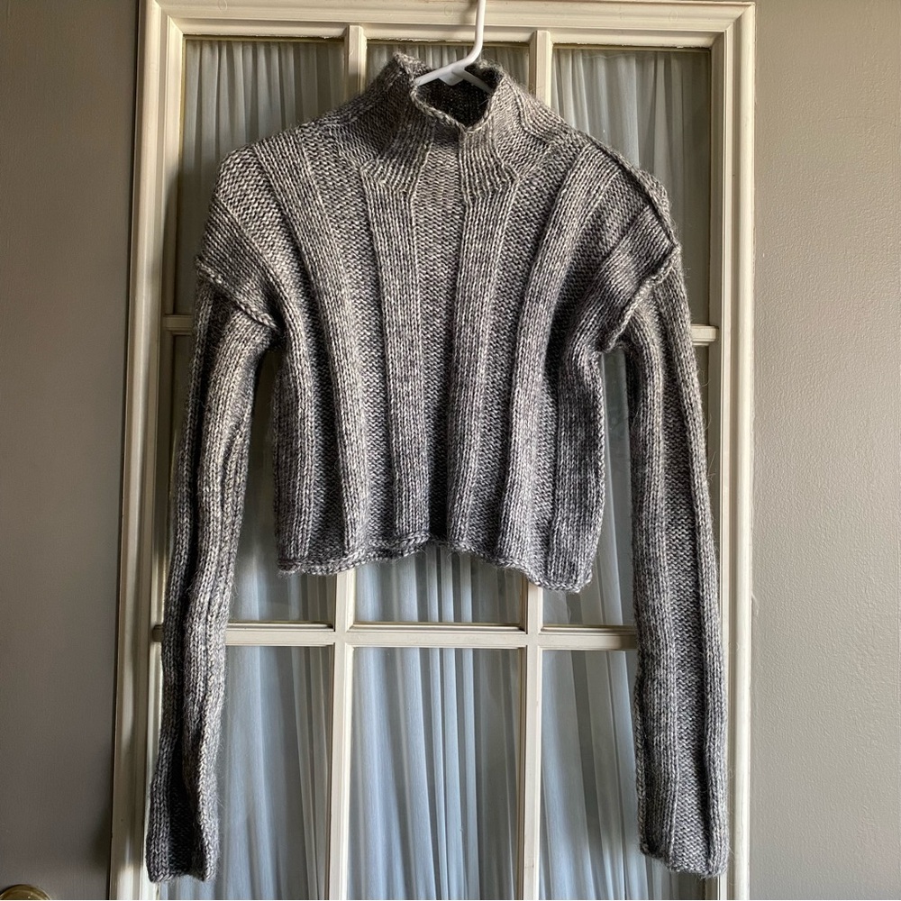 Anna October Grey Alpaca Blend Turtleneck Sweater